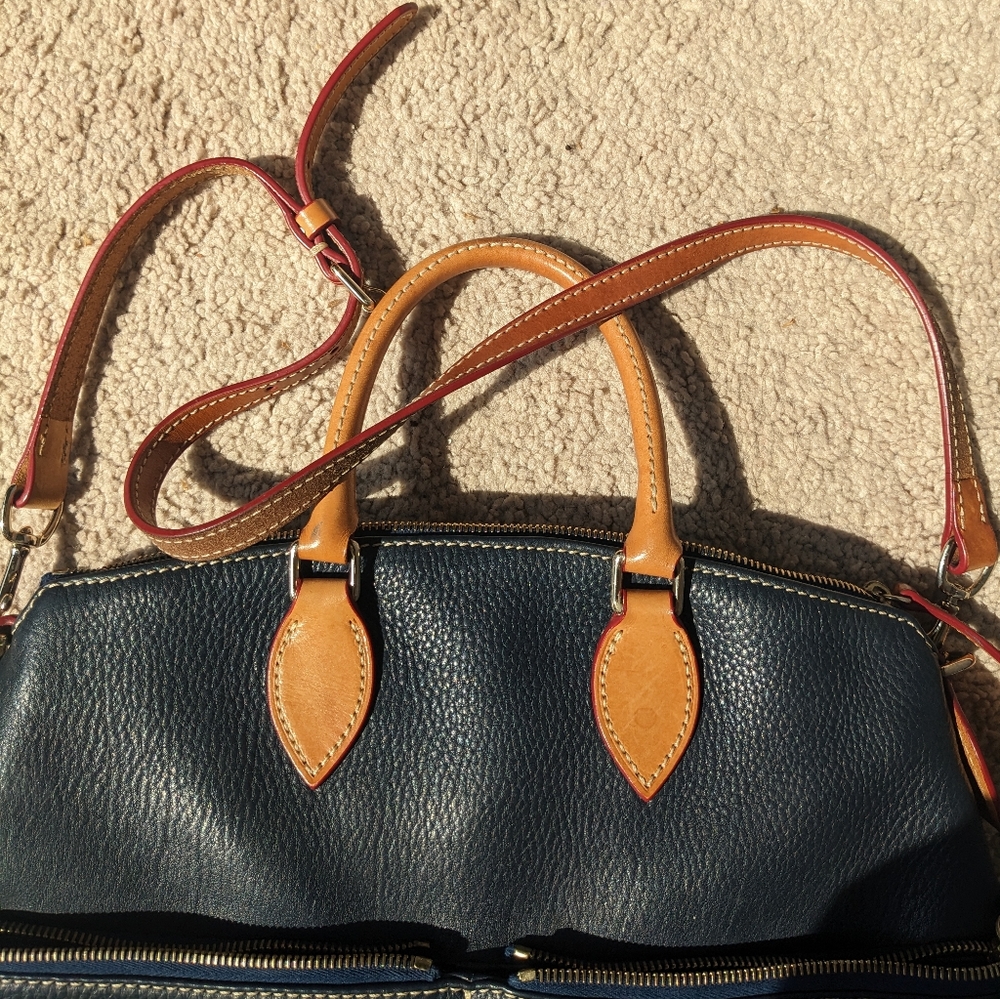 Dooney & Bourke blue domed satchel bag - Picture 6 of 6